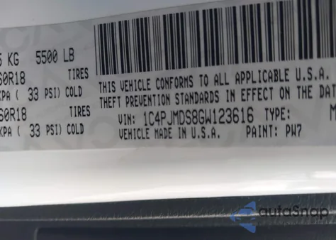 2016 Jeep Cherokee Limited из США, поврежденный, VIN 1C4PJMDS8GW123616